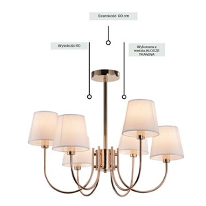 Żyrandol Magnum 6 ZLO