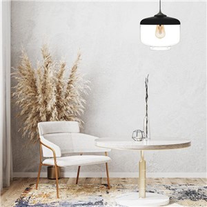 Lampa wisząca Valentina 1A CZARNA