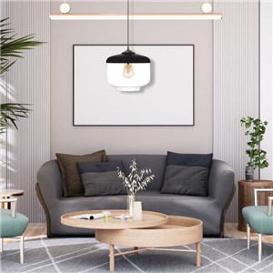 Lampa wisząca Valentina 1A CZARNA