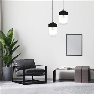 Lampa wisząca Valentina 1B CZARNA