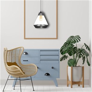 Lampa wisząca Alfie 1 SREBRNA